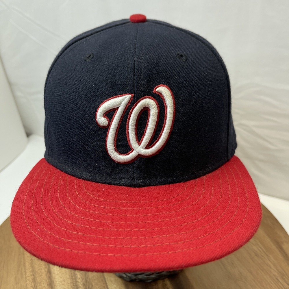 Washington Nationals HAT CAP 7 3/8 59Fifty Made In USA‎ On Field Fitted
